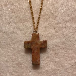 Jasper Cross Necklace